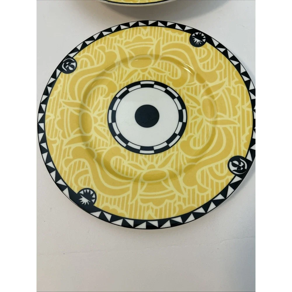 Mayfair Sasaki‎ by Carin Columbo Rimmed Soup Bowl And Saucier Yellow SKU 1493